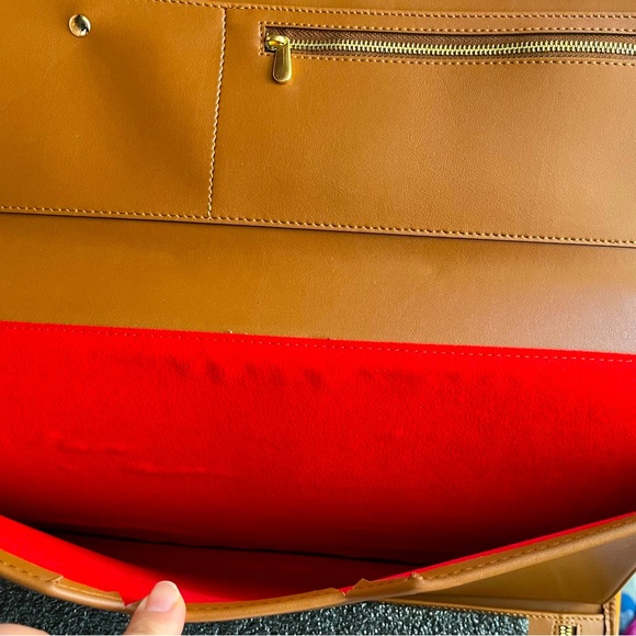 Thomas & Wynter Ginger Brown Vegan Leather Laptop Portfolio Bag - Picture 7 of 11